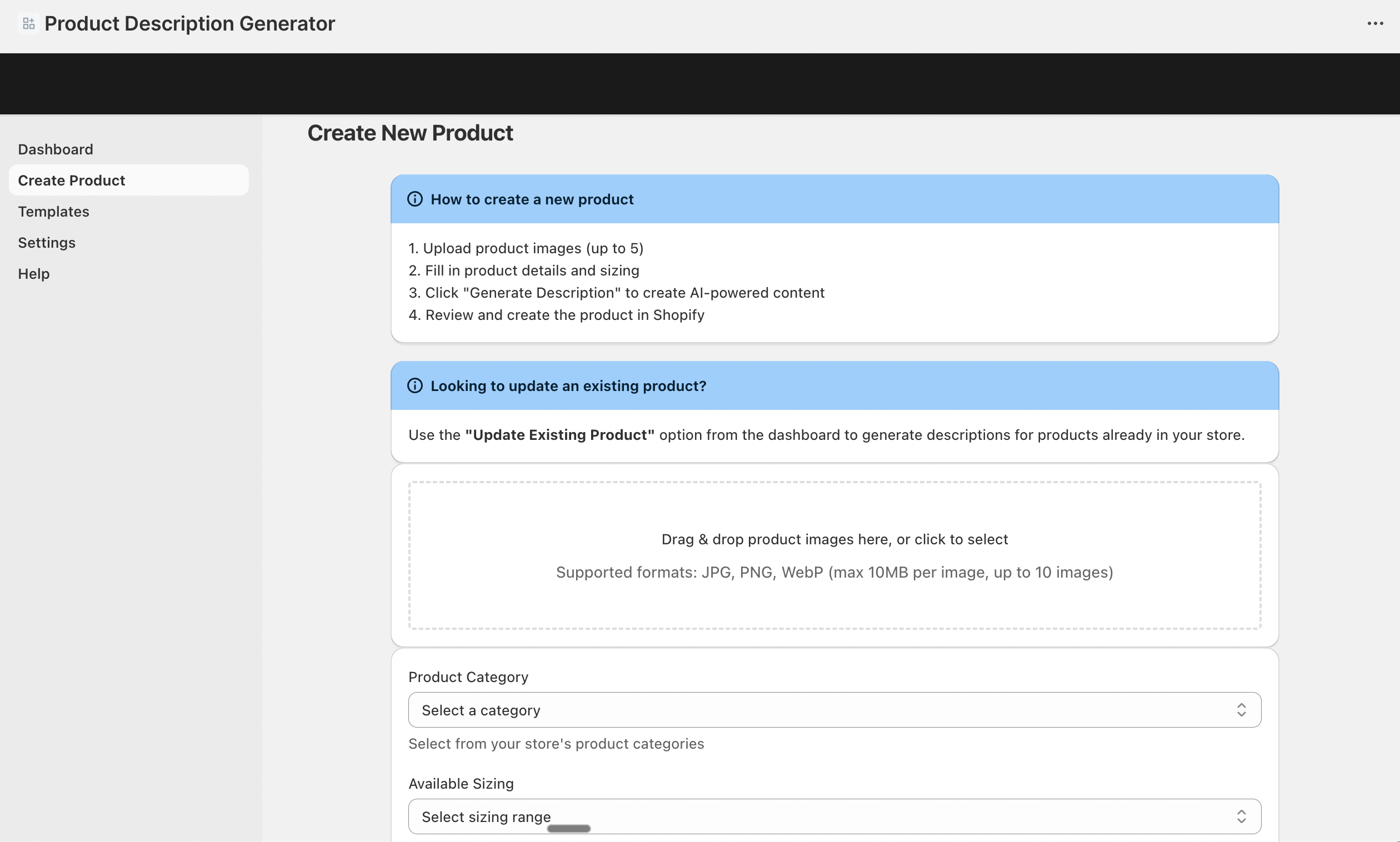 Product Information Upload
